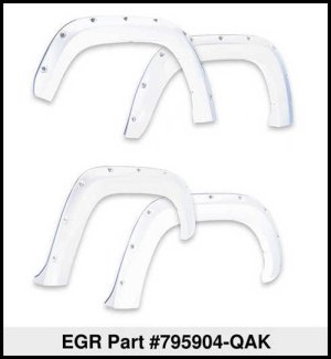 Nissan Titan XD Fender Flares - EGR - Bolt-On Look Color Match - Blizzard - `16-`27