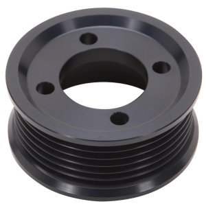 Ford Mustang Supercharger Pulley - Edelbrock - 8-Rib, 3.50 in. Black Anodized - Black - `11-`27