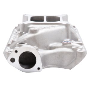 Ford Small-Block Windsor Performance Air Intake - Edelbrock - Performer 289, Dual-Plane, Non-EGR - Black Powder Coated - `62-`01