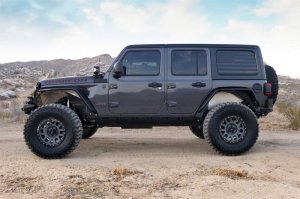 Jeep Gladiator JT Fender Flares - Rear - Fabtech - Tube Fenders - Textured Black - `18-`27