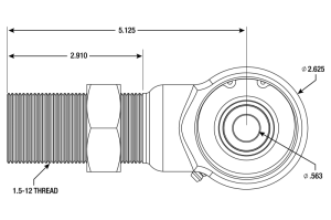 Jeep JK Poly Ball Joint - Fabtech - Large Poly Ball; 1 in. Ball; 1.5 in. Diameter Thread - `07-`18