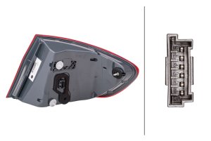 BMW 528i Tail Light - Left Outer - Hella - LED - `11-`16