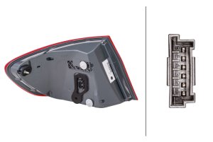 BMW 528i Tail Light - Right Outer - Hella - `11-`16