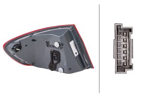 BMW 528i Tail Light - Right Outer - Hella - `11-`16