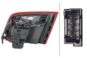 BMW 528i Tail Light - Left Inner - Hella - `11-`16