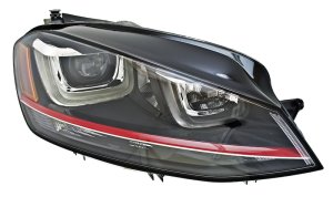 Volkswagen Golf Headlight Assembly - Front - Hella - Bi-Xenon - `13-`20