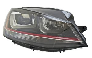 Volkswagen Golf Headlight Assembly - Front - Hella - Bi-Xenon - `13-`20
