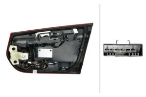 BMW 320i Tail Light - Left - Hella - Hybrid - Sport Line, M Sport - H21W - `12-`19