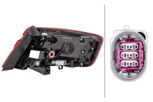 Audi A3 Tail Light - Left, Rear - Hella - LED - `17-`18