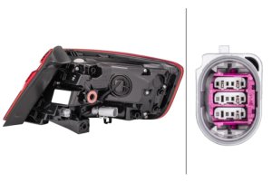 Audi A3 Tail Light - Left, Rear - Hella - LED - `17-`18