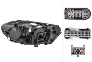 Mercedes-Benz A Class Headlight Assembly - Front - Hella - LED Static - `19-`20