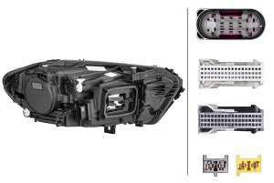Mercedes-Benz A220 Headlight Assemblies - Hella - LED - `19-`20