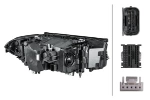 BMW 530e xDrive Headlight Assemblies - Hella - `17-`20