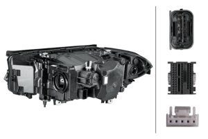 BMW 530e xDrive Headlight Assemblies - Front - Hella - LED - AHL - LED - `17-`20