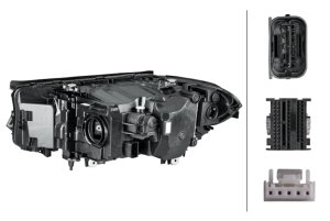 BMW 530e xDrive Headlight Assemblies - Front - Hella - LED - AHL - LED - `17-`20