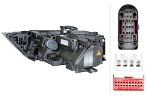 Audi Q3 Headlight Assembly - Front - Hella - OE Replacement - `15-`18