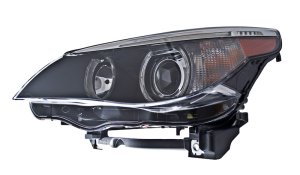 BMW 545i Headlight Assembly - Left - Hella - Bi-Xenon - 2005