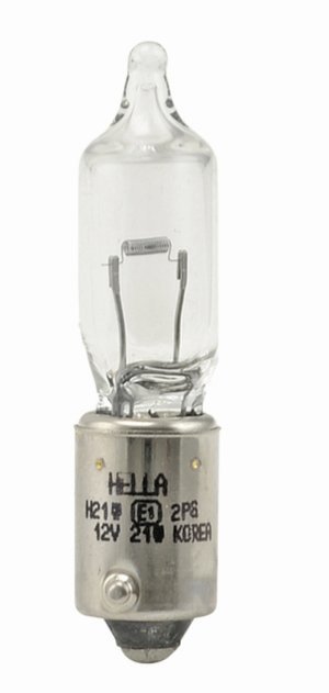 BMW M3 Halogen Light Bulb - Hella - H21W Standard Series Halogen, BAY9s Base, 12V 21W - `11-`12