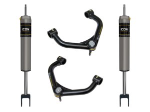 GMC Sierra 2500 HD Coilover Suspension Kit - ICON - 2.5 Series w/ Delta Joint Upper Control Arm - Black Semi-Gloss - `11-`19
