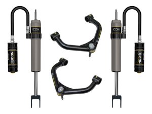 Chevrolet Silverado HD Coilover Suspension Kit - ICON - 2.5 Series with Delta Joint - Black Semi-Gloss - `11-`19
