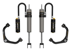 Chevrolet 3500HD Coilover Suspension Kit - ICON - 2.5 Series CDCV with Delta Joint - Black Semi-Gloss - `11-`19