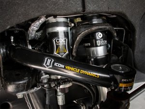 GMC Sierra 3500HD Coilover Suspension Kit - ICON - 2.5 Series IR Shock System with Delta Joint - Black - `20-`27