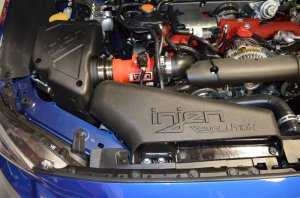 Subaru WRX STI Performance Air Intake - Injen - EVO1206 Evolution Series - Wrinkle Red - `15-`17