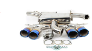 Volkswagen Golf R Performance Exhaust - Invidia - Q300 Quad Oval - Titanium Burnt - `14-`17