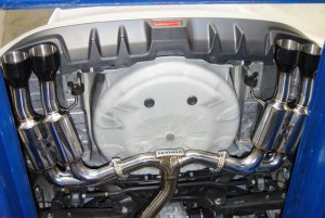 Subaru WRX STI Performance Exhaust - Invidia - Gemini/R400 Single Layer Quad Black Tip Cat-Back - `15-`27