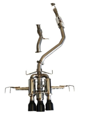 Honda Civic Type-R Performance Exhaust - Invidia - R400 Cat Back - Black - `22-`27