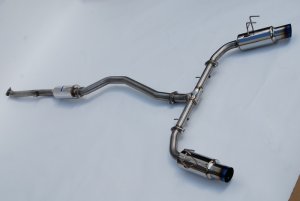 Honda Civic Si Performance Exhaust - Invidia - N1 Cat Back, Burnt TI Tips - Titanium - `22-`27