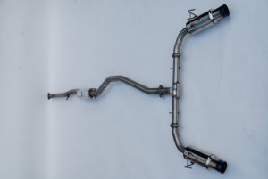 Honda Civic Si Performance Exhaust - Invidia - N1 Cat Back, Burnt TI Tips - Titanium - `22-`27