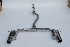 Honda Civic Si Performance Exhaust - Invidia - Q300 Cat Back, Rolled SS Tips - `22-`27