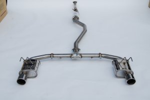 Honda Civic Si Performance Exhaust - Invidia - Q300 Cat Back, Rolled SS Tips - `22-`27