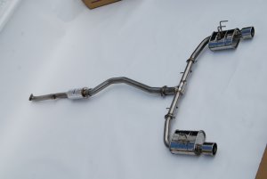 Honda Civic Si Performance Exhaust - Invidia - Q300 Cat Back, Rolled SS Tips - `22-`27