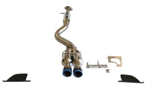 Toyota GR Corolla Performance Exhaust - Invidia - R400 - Rolled Titanium Tip Cat-Back - Silver - `22-`27
