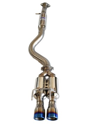 Toyota GR Corolla Performance Exhaust - Invidia - R400 - Rolled Titanium Tip Cat-Back - Silver - `22-`27