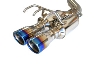 Toyota GR Corolla Performance Exhaust - Invidia - R400 - Rolled Titanium Tip Cat-Back - Silver - `22-`27