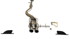 Toyota GR Corolla Performance Exhaust - Invidia - Q300 Rolled Stainless Steel Tip Cat-Back - `22-`27