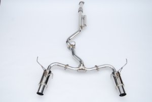 Subaru WRX Performance Exhaust - Invidia - N1 Twin Outlet Single Layer SS Tip Cat-Back - `22-`27