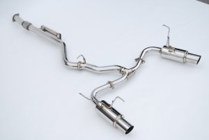 Subaru WRX Performance Exhaust - Invidia - N1 Twin Outlet Single Layer SS Tip Cat-Back - `22-`27
