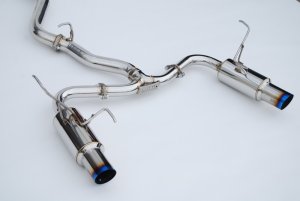 Subaru WRX Performance Exhaust - Invidia - N1 - Titanium Tips, Twin Outlet Single Layer Tip Cat-Back - `22-`27