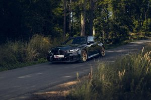 BMW M2 Coilover Suspension Kit - Front + Rear - KW - V5 Clubsport 4-Way Adjustable (TTSP Solid Piston) with aluminum top mounts - Purple - `23-`27