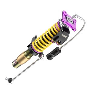 BMW M4 Coilover Suspension Kit - Front + Rear - KW - V5 Clubsport 4-Way Adjustable (TTSP Solid Piston) with aluminum top mounts - Purple - `21-`27