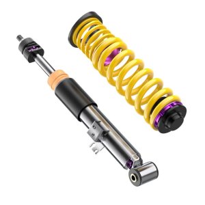 BMW M4 Coilover Suspension Kit - Front + Rear - KW - V3, Height Adjustable, Independent Compression & Rebound (TVR-A/TVC-A), Inox-Line Stainless Steel, for vehicles with electronic dampers - `22-`27
