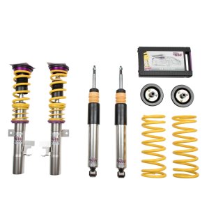 Ford Focus Coilover Suspension Kit - KW - V3, TVR-A/TVC-A, Inox-Line Stainless Steel, Height Adjustable, Independent Compression & Rebound - `13-`18
