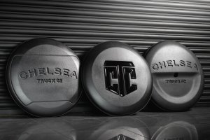 Ineos Grenadier Custom Spare Tire Cover - Chelsea Truck Company - Textured Satin Black