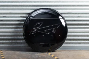 Ineos Grenadier Custom Spare Tire Cover - Kahn Designs - Piano Black