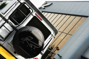 Ineos Grenadier Custom Spare Tire Cover - Kahn Designs - Piano Black