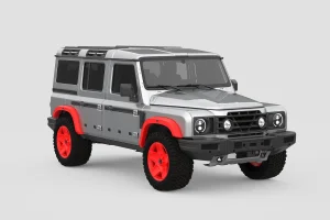 Ineos Grenadier Wide Body Package - Mondail Retro RS-Forged Light Alloy Wheel & 40mm Fender Flares - Satin Black